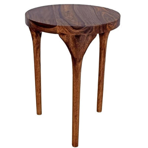 Hawthorne Collections Sheesham Accents Solid Wood End Table - Brown