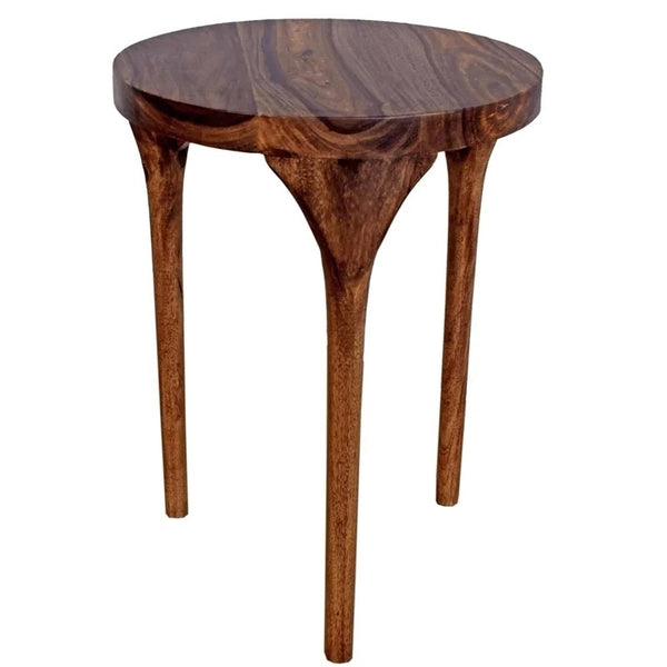 Hawthorne Collections Sheesham Accents Solid Wood End Table - Brown