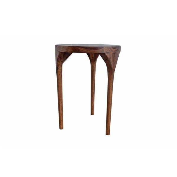 Hawthorne Collections Sheesham Accents Solid Wood End Table - Brown