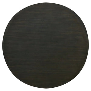 Round Wood End Table in Black