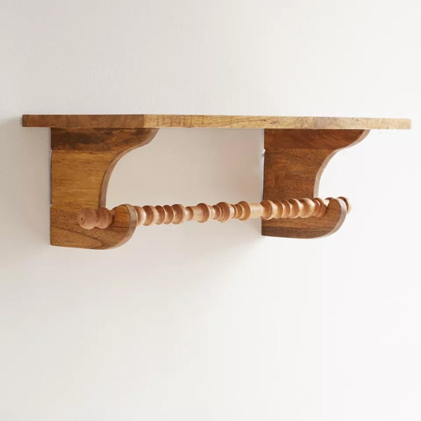 Wooden Shelf With Spindle Bar
