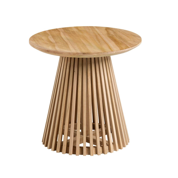 Jeanette round wooden side table