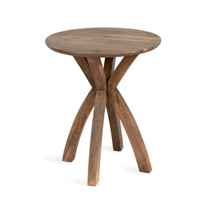 Round Wood Side Table, 20x20x25, Natural
