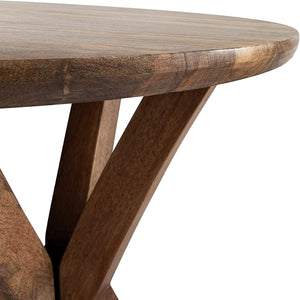 Round Wood Side Table, 20x20x25, Natural