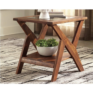 Etha Solid Wood Side Table In Provincial Teak Finish