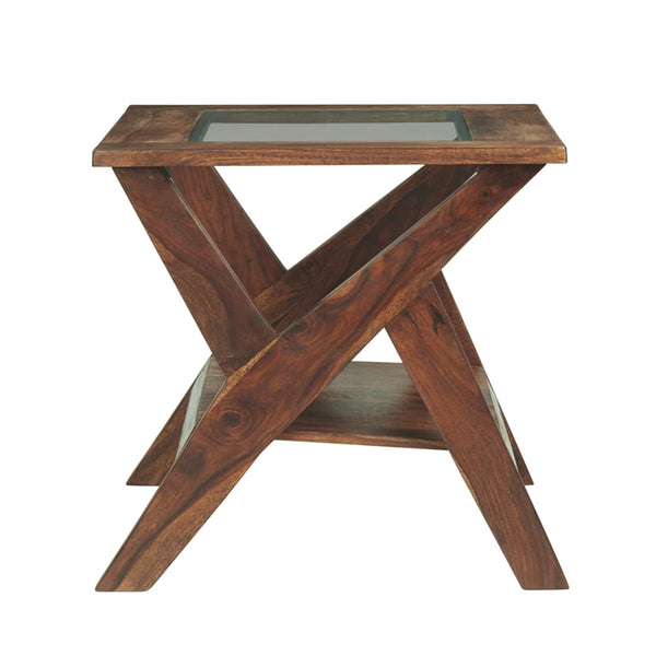 Etha Solid Wood Side Table In Provincial Teak Finish