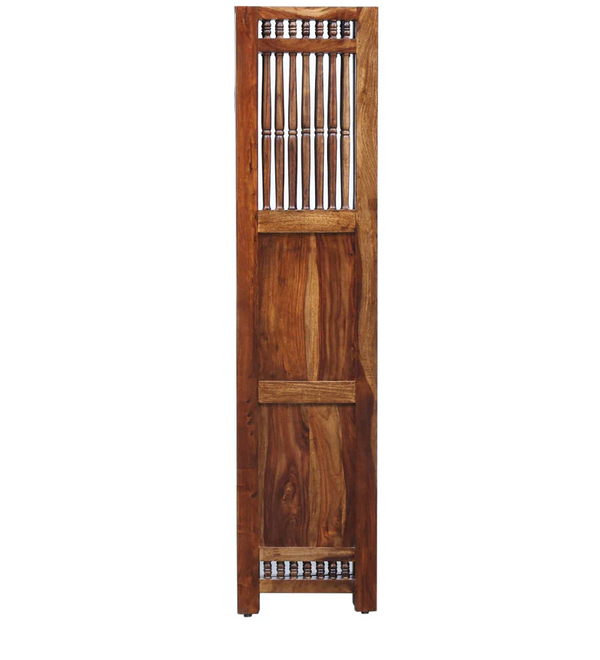 Taksh Sheesham Wood Room Divider in Natural Finish