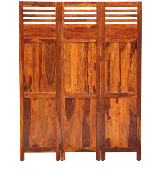 Siramika Sheesham Wood Room Divider in Natural Finish
