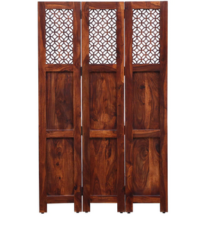 Florito Sheesham Wood Room Divider in Natural Finish