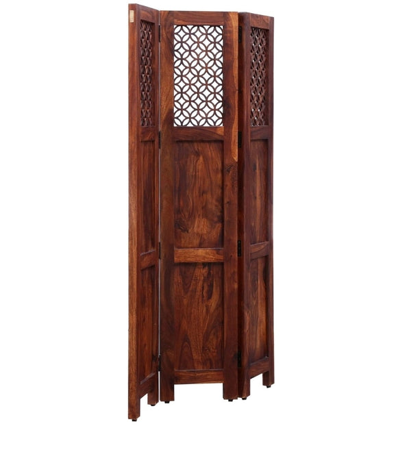 Florito Sheesham Wood Room Divider in Natural Finish