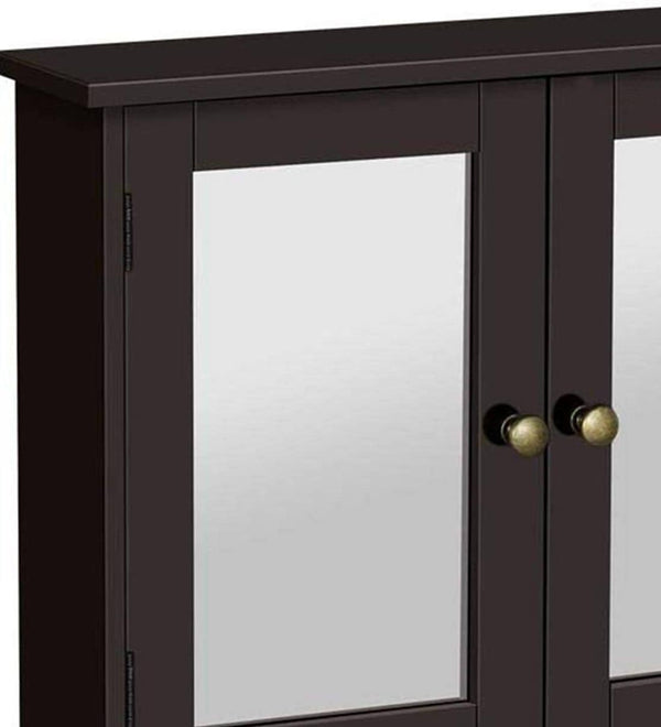 Mango Wood Floating Wallshelf in Walnut Finish