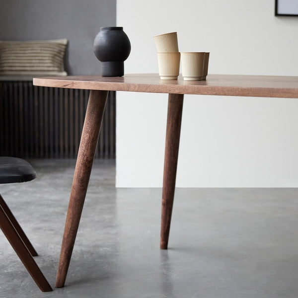 Solid mango wood dining table 4/6 people