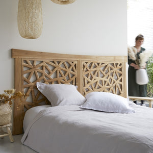 Tong - Solid teak bed headboard