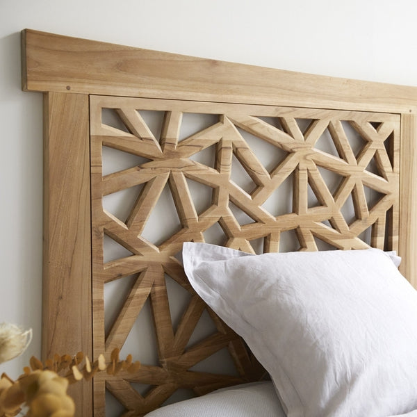 Tong - Solid teak bed headboard