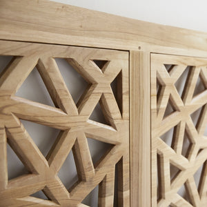 Tong - Solid teak bed headboard