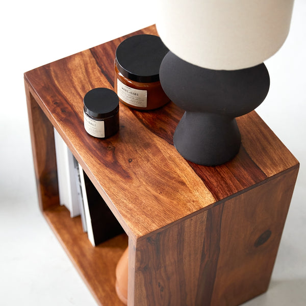 Guilford Solid Wood Side Table In Honey Finish