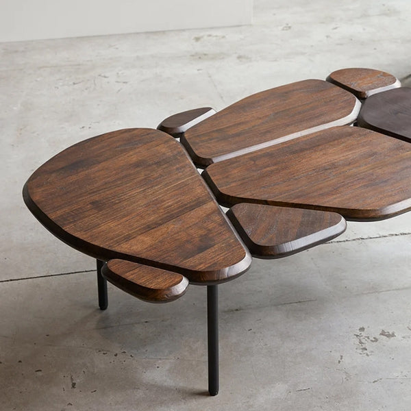 Coffee table in Mango wood and metal