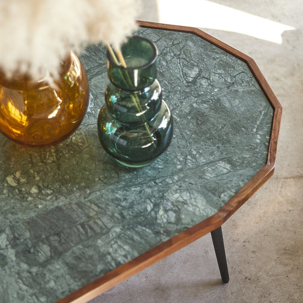 Leeds - Solid sheesham and marble Coffee Table