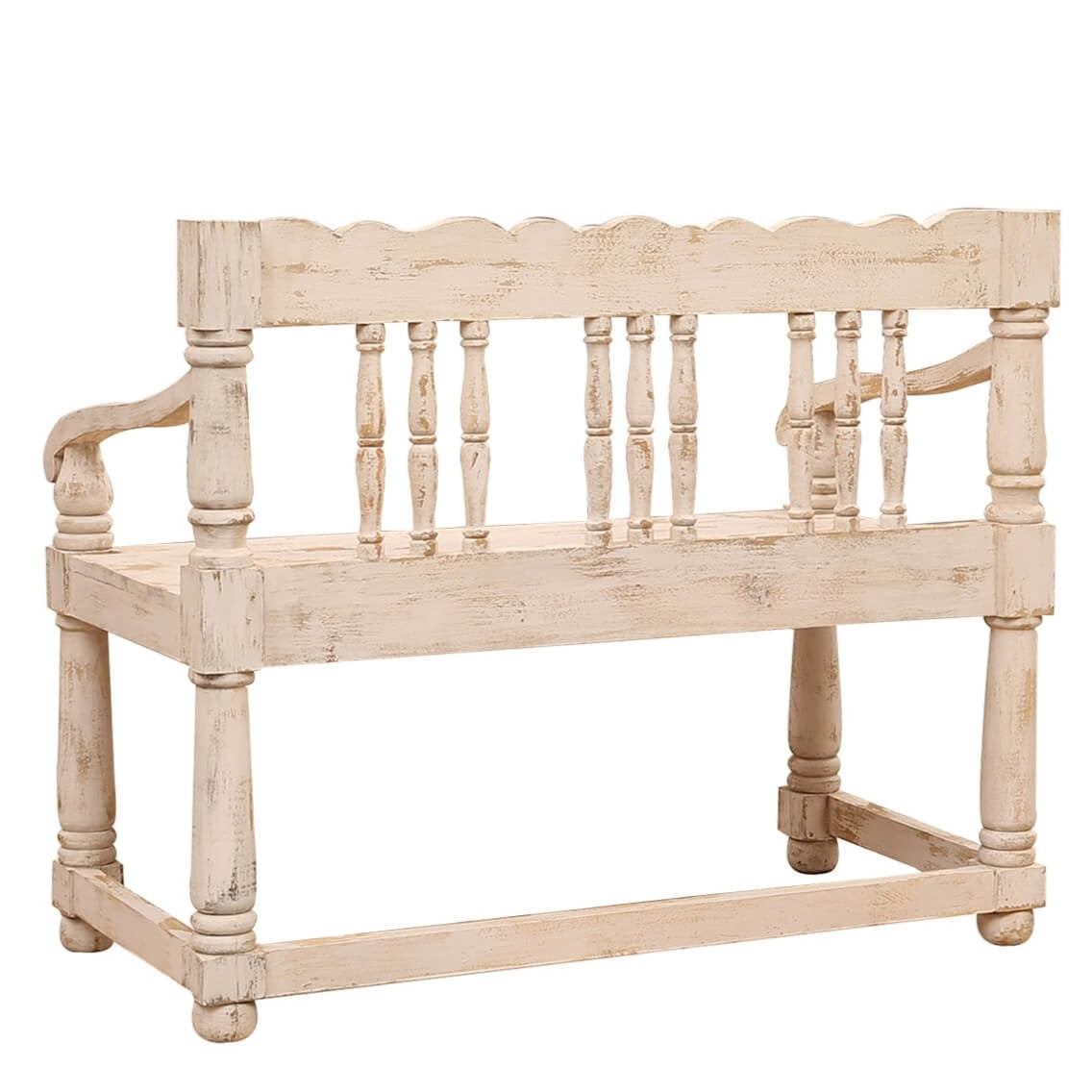 Solid Wood Traditional Bench