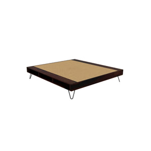 Aurelio Solid Wood Queen Size Box Storage Bed In Walnut Finish