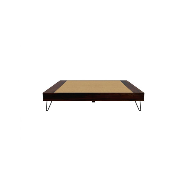 Aurelio Solid Wood Queen Size Box Storage Bed In Walnut Finish