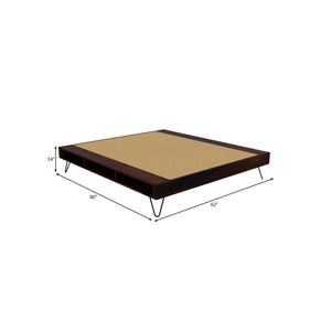 Aurelio Solid Wood Queen Size Box Storage Bed In Walnut Finish
