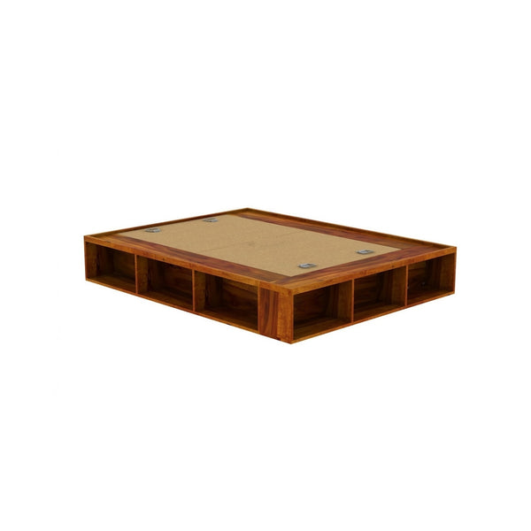 Unicorn Solid Wood King Size Drawer Storage Bed In Honey Oak Finish