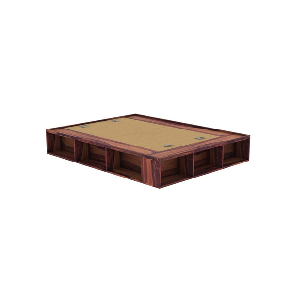 Unicorn Solid Wood King Size Drawer Storage Bed In Teak Finish