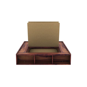 Unicorn Solid Wood King Size Drawer Storage Bed In Teak Finish