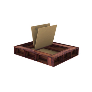 Unicorn Solid Wood King Size Drawer Storage Bed In Teak Finish