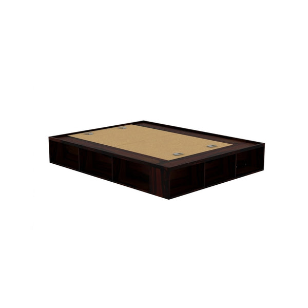 Unicorn Solid Wood King Size Drawer Storage Bed In Walnut Finish