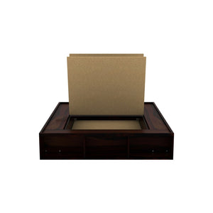 Unicorn Solid Wood King Size Drawer Storage Bed In Walnut Finish