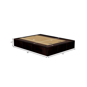 Unicorn Solid Wood King Size Drawer Storage Bed In Walnut Finish