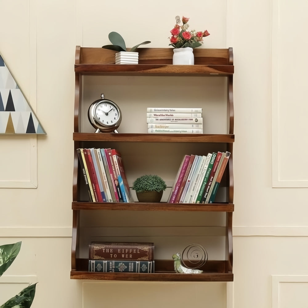 Brown Sheesham Wood Wall shelf