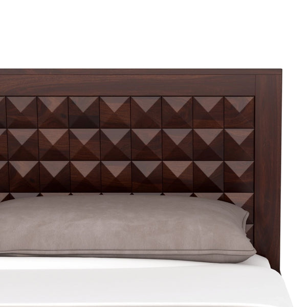 Rickman Solid Wood King Size Drawer And Box Storage Bed In Walnut Finish