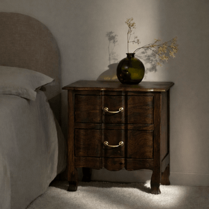 Bespoke Solid wood 2 Drawer bedside in Walnut Finish