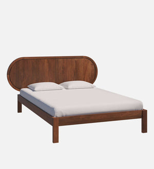 Orren Mango Wood Queen Size Bed In Provincial Teak Finish Without Storage (60 x 78 inches)