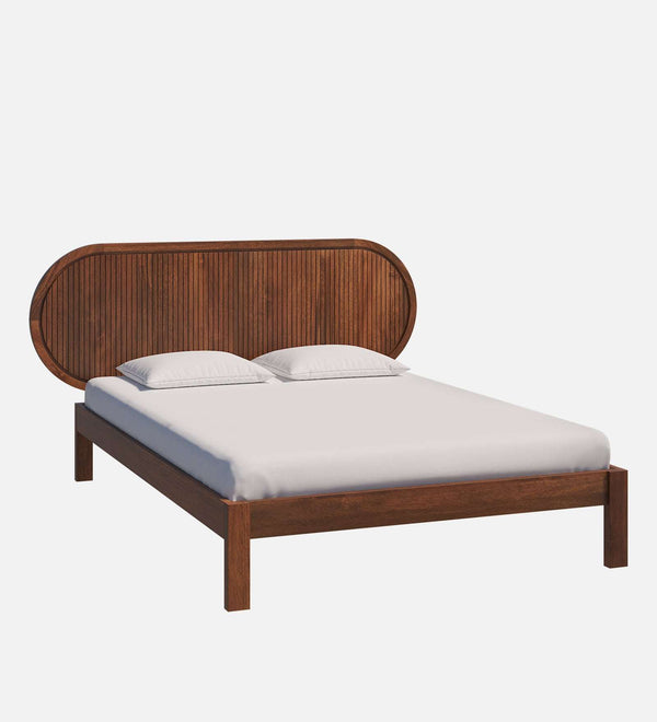 Orren Mango Wood Queen Size Bed In Provincial Teak Finish Without Storage (60 x 78 inches)