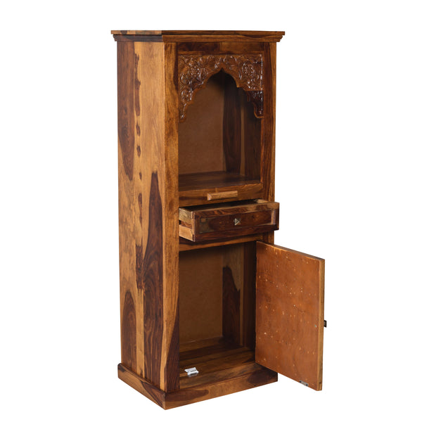Jidi Sheesham Wood Prayer Unit in Teak Finish