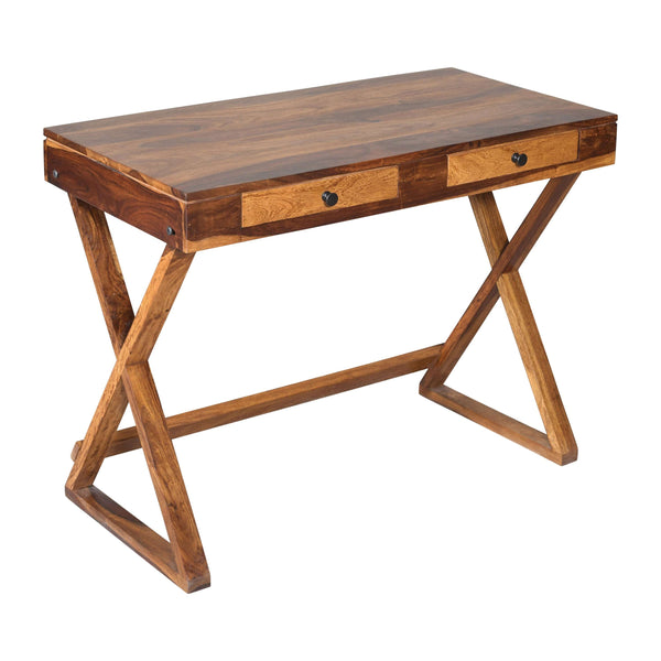 lipo Sheesham Wood Study Table in Teak Finish