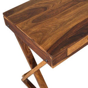 lipo Sheesham Wood Study Table in Teak Finish