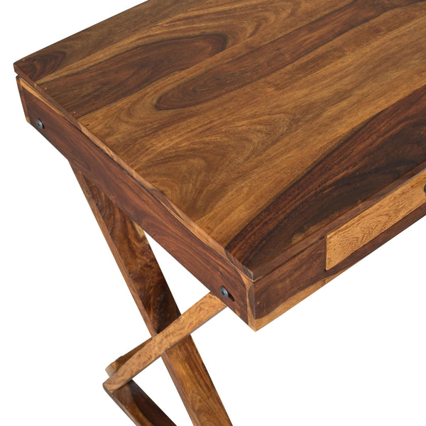lipo Sheesham Wood Study Table in Teak Finish