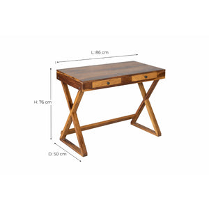 lipo Sheesham Wood Study Table in Teak Finish
