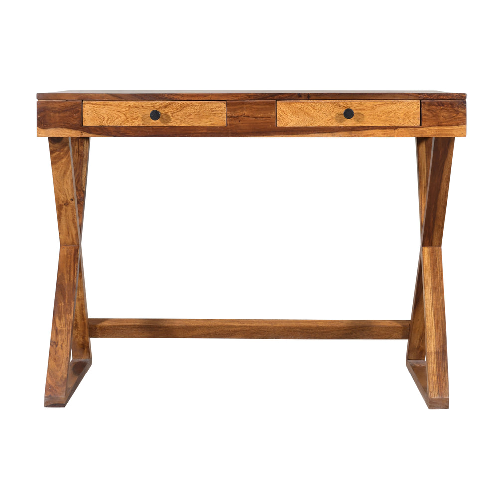 lipo Sheesham Wood Study Table in Teak Finish