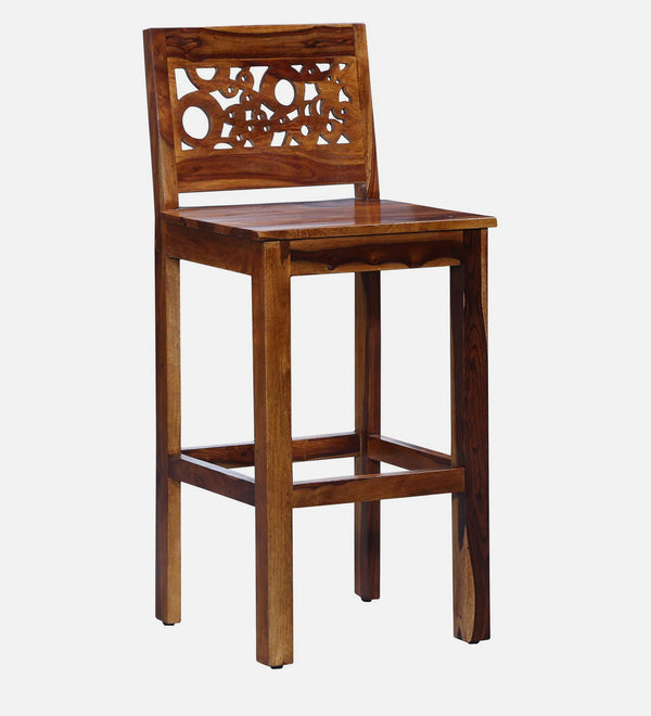 Lifty  Sheesham Wood Bar Table Set in Provincial Teak Finish With 2 Chairs