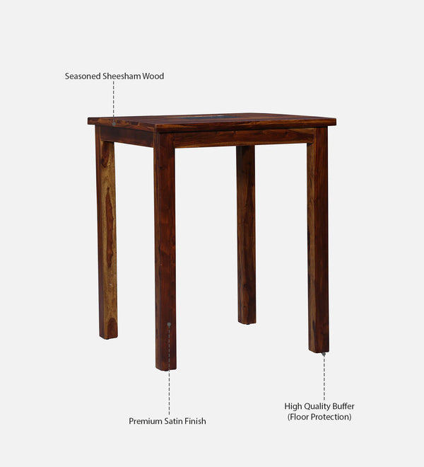 Lifty  Sheesham Wood Bar Table Set in Provincial Teak Finish With 2 Chairs