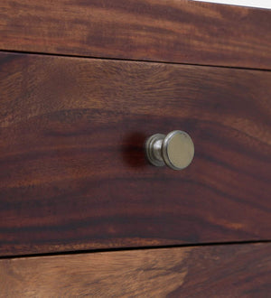 Arno Sheesham Wood Writing Table In Rustic Teak Finish