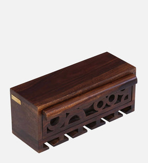 Lifty Sheesham Wood Wine Rack In Provincial Teak Finish