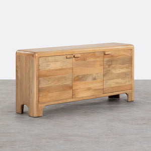 Wiemar Solid Mango Wood Sideboard with 3 Door in Natural Finish