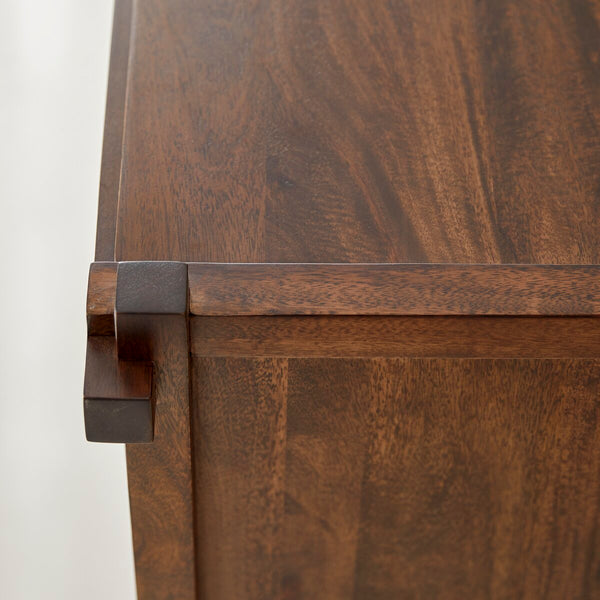 Diner Solid Mango Wood Sideboard with 4 Door in Provincial Teak Finish